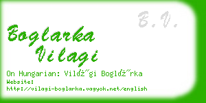 boglarka vilagi business card